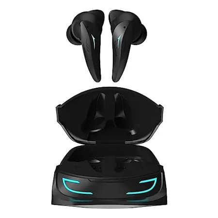 Wings Phantom 500 in Ear Earphones Wireless Earbuds with LED Battery Indicator 40ms Low Latency Bluetooth 5 1 30 Hours Playtime ENC 10mm Speaker Size with Mic Black TWS 