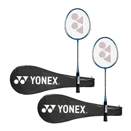 Yonex GR 303 Aluminium Blend Badminton Racquet with Full Cover Set of 2 Blue Blue 
