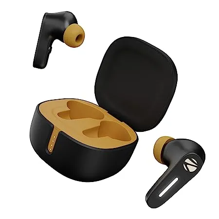 ZEBRONICS DC Black ADAM Edition Sound Bomb 7 TWS Wireless in Ear Earbuds with 40H Backup Rapid Charge 50ms Gaming Mode ENC mic Voice Assistant Flash Connect Splash Proof BT v5 2 and Type C
