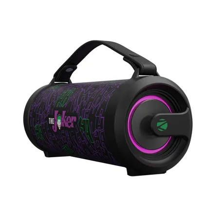 ZEBRONICS DC Joker Edition Rocket 500 Bluetooth 5 0 Portable Speaker 20W RMS TWS 10 Hour Backup Built in Rechargeable Battery RGB Lights Detachable Handle Wired mic Port Type C