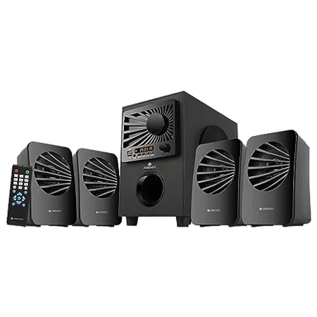 ZEBRONICS Zeb Sunshine 60W 4 1 Multimedia Speaker with Bluetooth Supporting USB mSD AUX FM and Remote Control Black 