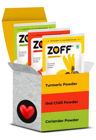 Zoff Combos Red Chilli Powder Turmeric Powder Coriander Powder Pack of 3 No Colors Pure Fresh Masala For Cooking Hygienically Packed 500 Gram Each Total Weight 1500 gm