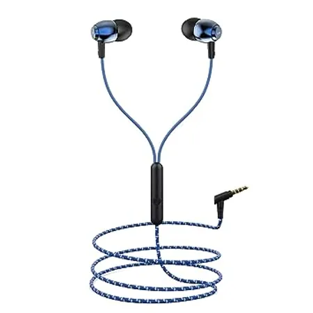 boAt Bassheads 162 in Ear Wired Earphones with Mic Jazzy Blue 