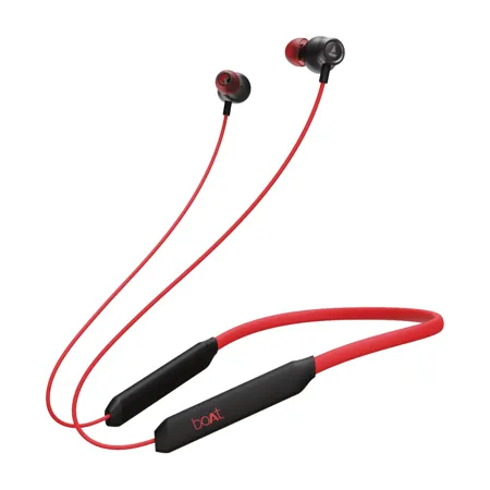 boAt Rockerz 205 Pro Bluetooth Wireless in Ear Earphones with Mic Beast Mode ENx Mode for Clear Voice Delivery ASAP Charge 10mm Drivers IPX5 Bluetooth v5 2 30HRS Playtime Fiery Red 