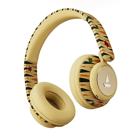 boAt Rockerz 450 Masaba Edition Upto 15 Hours Playback 40MM Drivers Padded Ear Cushions and Dual Modes Bluetooth Wireless On Ear Headphones with Mic and Aztec Fusion 