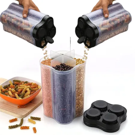 tasmax 4 in 1 containers for storage PACK OF 1 kitchen storage box for containers set kitchen boxes for storage in kitchen jars and containers box for storage kitchen storage box plastic