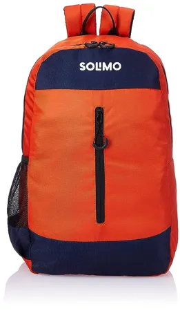 Amazon Brand Solimo Nylon BACKPACK 23 Ltr ORANGE NAVY 