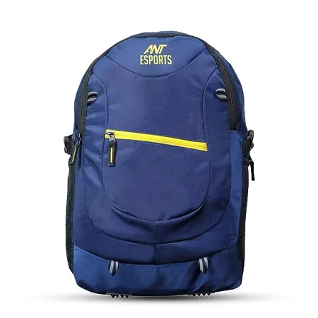Ant Esports Knight Cobra 23 Large 38L Stylish unisex backpack with USB Charging Port Earphone Headphone Port with rain protection cover and reflective strip fits upto 17 Laptop Dynamic Blue