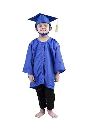 BookMyCostume Blue Graduate Convocation Graduation Day Gown Kids Adults Fancy Dress Costume