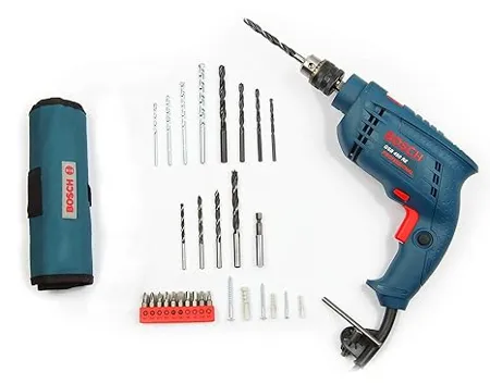 Bosch GSB 450 Watt Impact Drill Set Blue 100 Pieces 