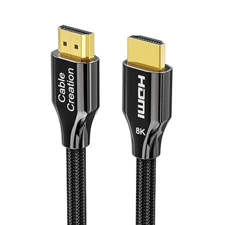 CableCreation 8K HDMI Cable 3 2 Feet HDCP HDMI Cable 8K 60Hz Ultra High Speed 48Gbps eARC HDMI Cable Compatible with PS5 PS4 Xbox Series X Xbox One Laptop NS Roku TV Laptop Projector Black