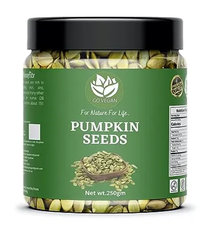 Go Vegan Pumpkin Seeds Protein and Fiber Rich Superfood 250g