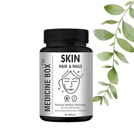 MEDICINE BOX Biotin Tablets for Healthy Hair Skin Nails Growth Sugar Free With High Potency Biotin Zinc Folic Acid Multivitamins Assorted Flavored 100 Vegetarian 45 Tablets