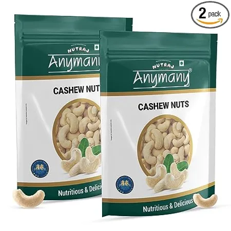 Nutraj Anymany Whole Cashew Nuts W450 800g 2 x 400g Raw Nutritious Delicious Crunchy Kaju Rich in Magnesium Copper Phosphorus