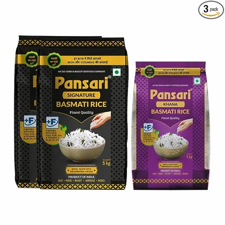 Pansari Signature Basmati Rice 11 KG Natural Perfectly Aged Amazing taste flavour aroma Best for Pulav fluffy rice for pulav