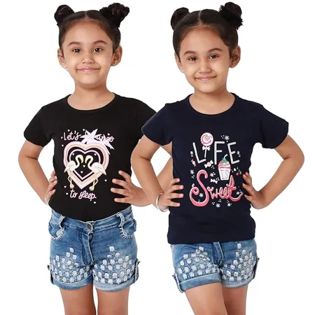 Preneum Regular Fit T Shirt Girls 2 4 Multi42 4Years 5Years 