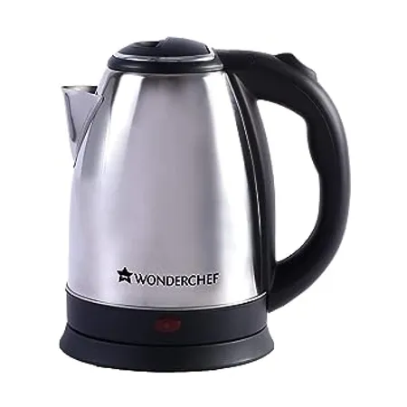 Wonderchef Crescent Electric Kettle 1800W with Stainless Steel Interior Safety Locking Lid 1 8L Capacity 2 Years Warranty