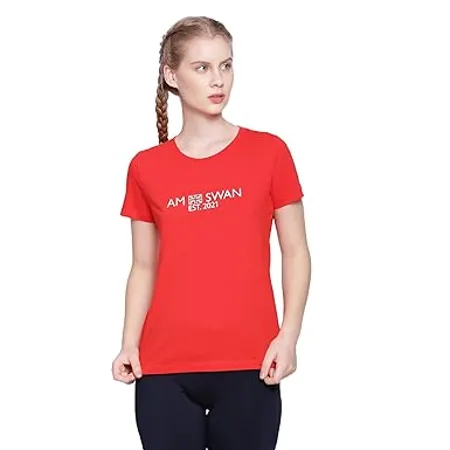 AM SWAN Cotton Fit Printed Half Sleeve Tshirts