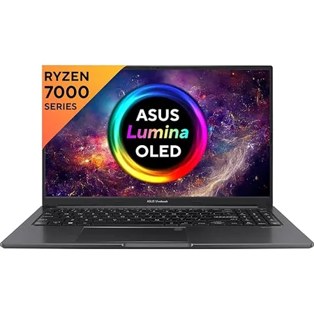 ASUS Vivobook 15 OLED 2023 AMD Ryzen 5 7530U 15 6 39 62 cm FHD OLED Thin and Light Laptop 16GB 512GB SSD Windows 11 Office 2021 Backlit KB FP Sensor Black 1 7 Kg M1505YA LK541WS