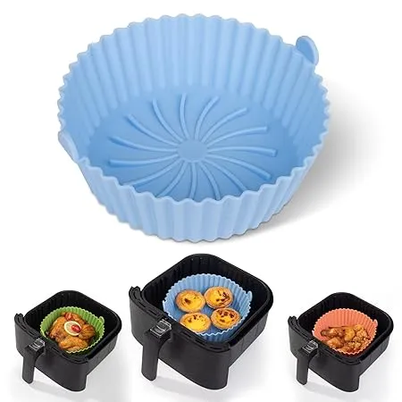 Air Fryer Silicone Liners Reusable Non Stick Air Fryer Silicone Pot Liner Compatible with COSORI Air Fryer Basket Accessories Fit 3 6 Qt
