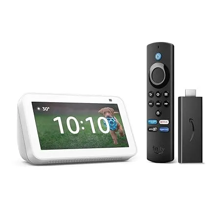 All New Echo Show 5 2nd Gen White combo with Fire TV Stick Lite
