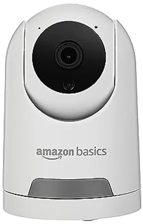 Amazon Basics 2MP Smart Security Camera with 360 Degree View AI Powered Motion Detection Enhanced Night Vision Talk Back Feature 2 Way Calling Wi Fi Enabled 1080p Full HD Picture White 