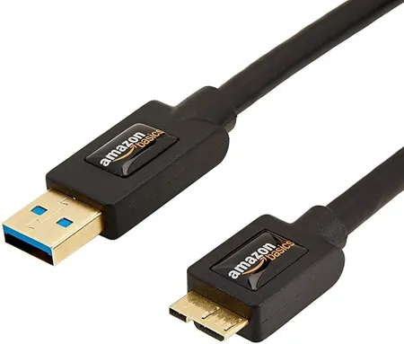Amazon Basics USB 3 0 Cable A Male to Micro B 6 Feet 1 8 Meters Black