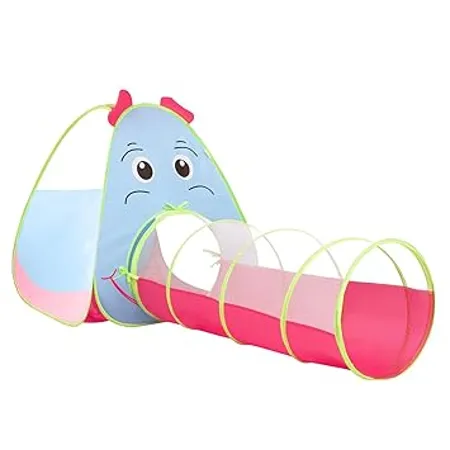 Amazon Brand Jam Honey 2 in 1 Elephant Tent for Kids Pop up and Play Tent with Tunnel