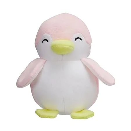 Amazon Brand Jam Honey Penguin Plush Soft Toy for Boys Girls and Kids Super Soft Safe Great Birthday Gift Pink and White 17 cm 