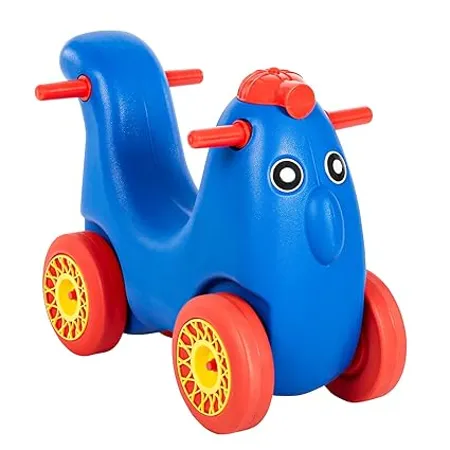 Amazon Brand Jam Honey Scoot Hoot Ride On for Kids Curved Seat Long Tail for Back Support Good for Party or Return Gift