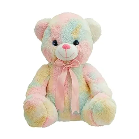 Amazon Brand Jam Honey Teddy Bear Cute Plush Soft Toy for Boys Girls and Kids Super Soft Safe Great Birthday Gift Multicoloured 28 cm 