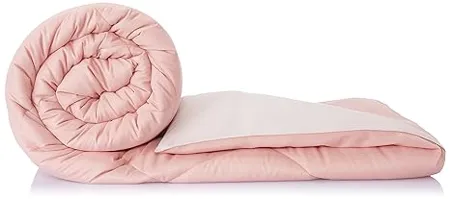 Amazon Brand Solimo Microfibre Reversible Comforter Single Coral Pink Champagne Pink 200 GSM 