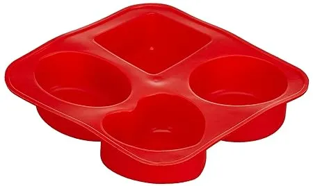 Amazon Brand Solimo Silicone Soap Mould Circle Square Oval and Heart Shape
