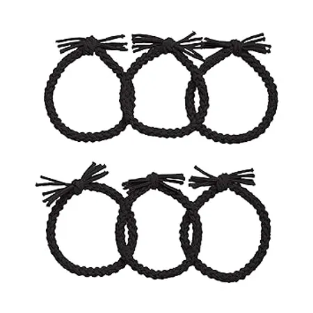 Amazon Brand Solimo Women s Rubber Bands with Black Bow Pack of 6