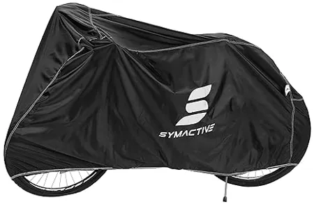 Amazon Brand Symactive Water Resistant Polyester Cycle Body Cover Black