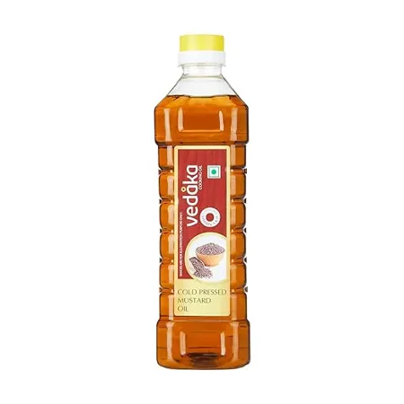 Amazon Brand Vedaka Cold Pressed Mustard Oil Cooking Oil Omega 3 100 Vegetarian Oil 1 litre 