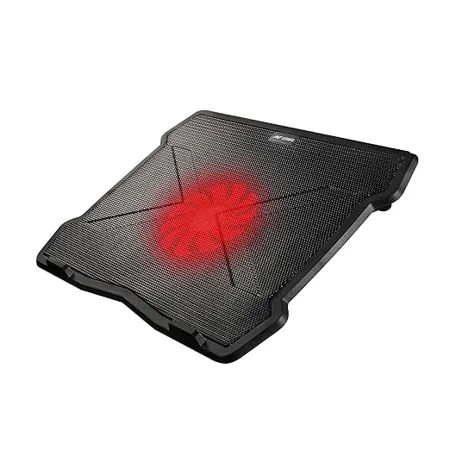 Ant Esports NC130 Ultra Slim and Sturdy Portable Laptop Cooling Pad with 1 1 125mm Quiet Red LED Anti Skid Height Adjustable Stand 1 USB Ports Supports 10 to 15 6 Inch Laptop