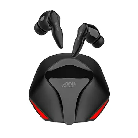 Ant Value Wave 60 5 3 BT Wireless Earphones TWS with low latency of 40ms In Ear headsets compatible for Gaming Sports Music PCs Laptops TV s comes with Built in Microphones Stereo Sound Black
