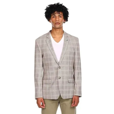 Arrow Men Medium Brown Checkered Blazer