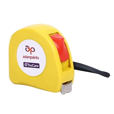 Asian Paints TruCare Carbon Steel Measuring Tape Strip With Thumb Lock and Belt Clip 3m White 