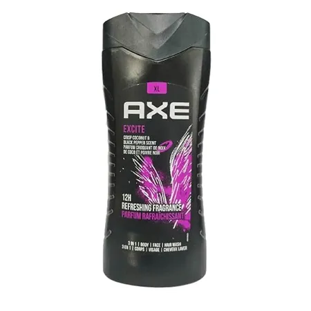 Axe Dark Temptation 3 In 1 Body Face Hair Wash for Men Long Lasting Refreshing Dark Chocolate Fragrance Natural Origin Ingredients Removes Odor Bacteria Dermatologically Tested 400ml