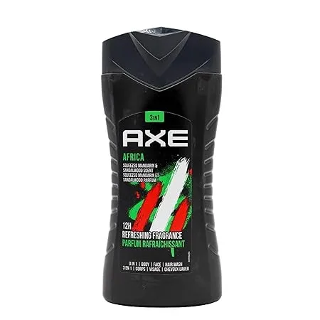 Axe Excite 3 In 1 Body Face Hair Wash for Men Long Lasting Refreshing Crisp Coconut Black Pepper Fragrance for Up To 12hrs Removes Odor Bacteria Dermatologically Tested 400ml