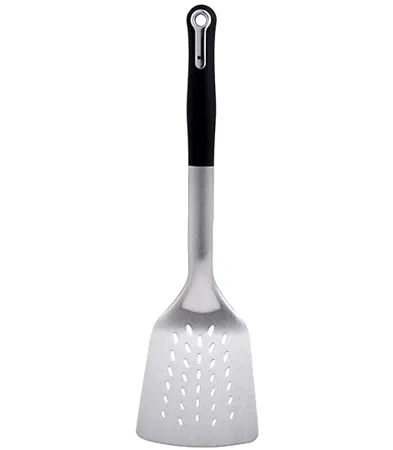 BERGNER Master Pro Stainless Steel Slotted Turner Black Silver Standard