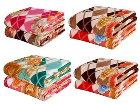 BSB HOME All Season Multipurpose Polar Fleece Single Bed Printed Assorted Multicolor Light Weight Blanket Set of 6 90 x 60 inches Prime Collections