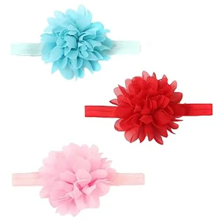 Babymoon Headbands Flowers Soft Cotton Hairbands for Baby Girls Infants Toddlers