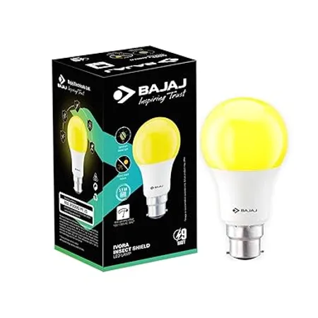 Bajaj Ivora Insect Shield LED 9W Lamp for Indoor and Outdoor Lighting Yellow Medium