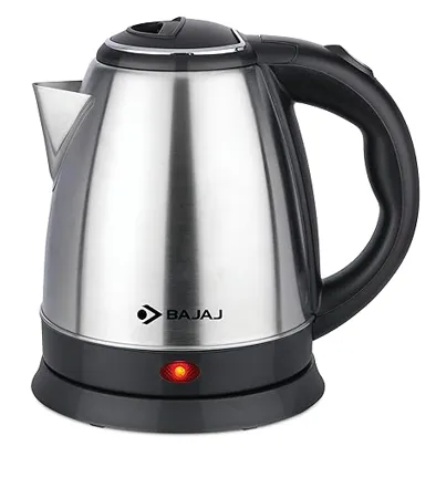 Bajaj KTX 1 5 Litre DLX Electric Kettle 1500W Kettle with Stainless Steel Body Cordless Operation Auto Shut off Mechanism 2 Yr Warranty Black
