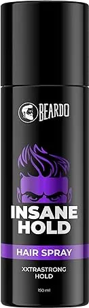 Beardo Insane Hold Hair Spray 150 ml Xxstrastrong Hold Hair Spray for men Hair Styling Extreme hold spray Hair Setting spray