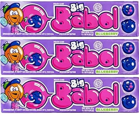 Big Babol Blueberry Gum Pack of 3 22 5g