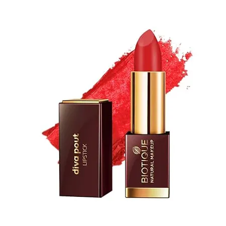 Biotique Natural Makeup Matte Diva Pout Lipstick Salsa Crush 4g